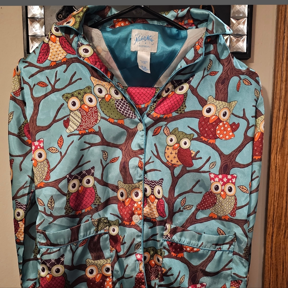 Nick and Nora Girls Size 7/8 Owl Pajamas